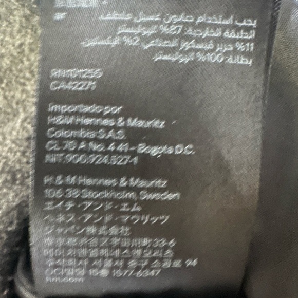 H&M Gray Pea Coat High Collar Coat Blazer size‎ 2 - Picture 5 of 6